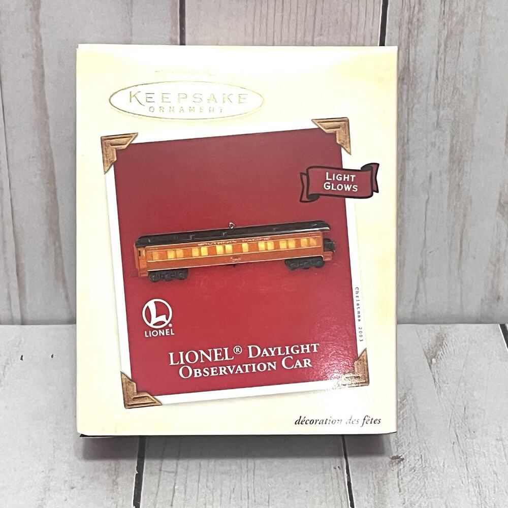 Hallmark Keepsake Ornament Lionel "Daylight Observation Car" Die-Cast Metal 2003
